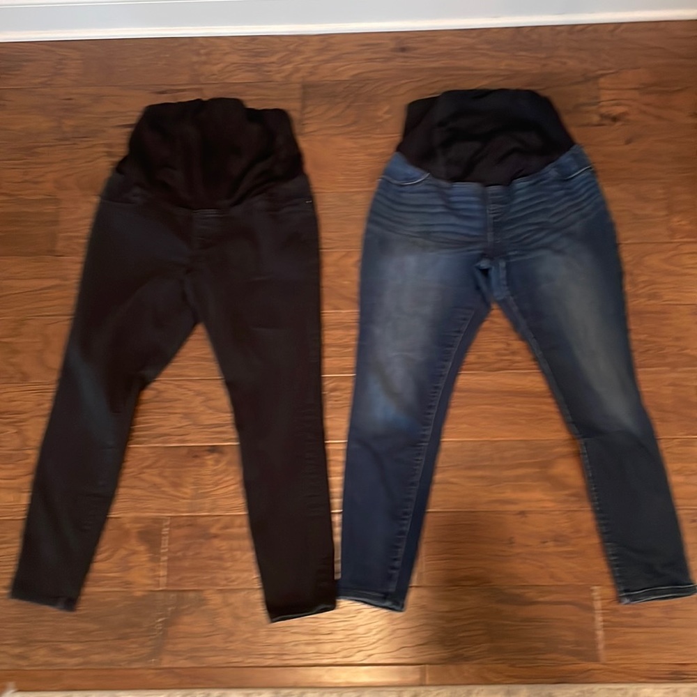 2 pairs size 8 maternity pants